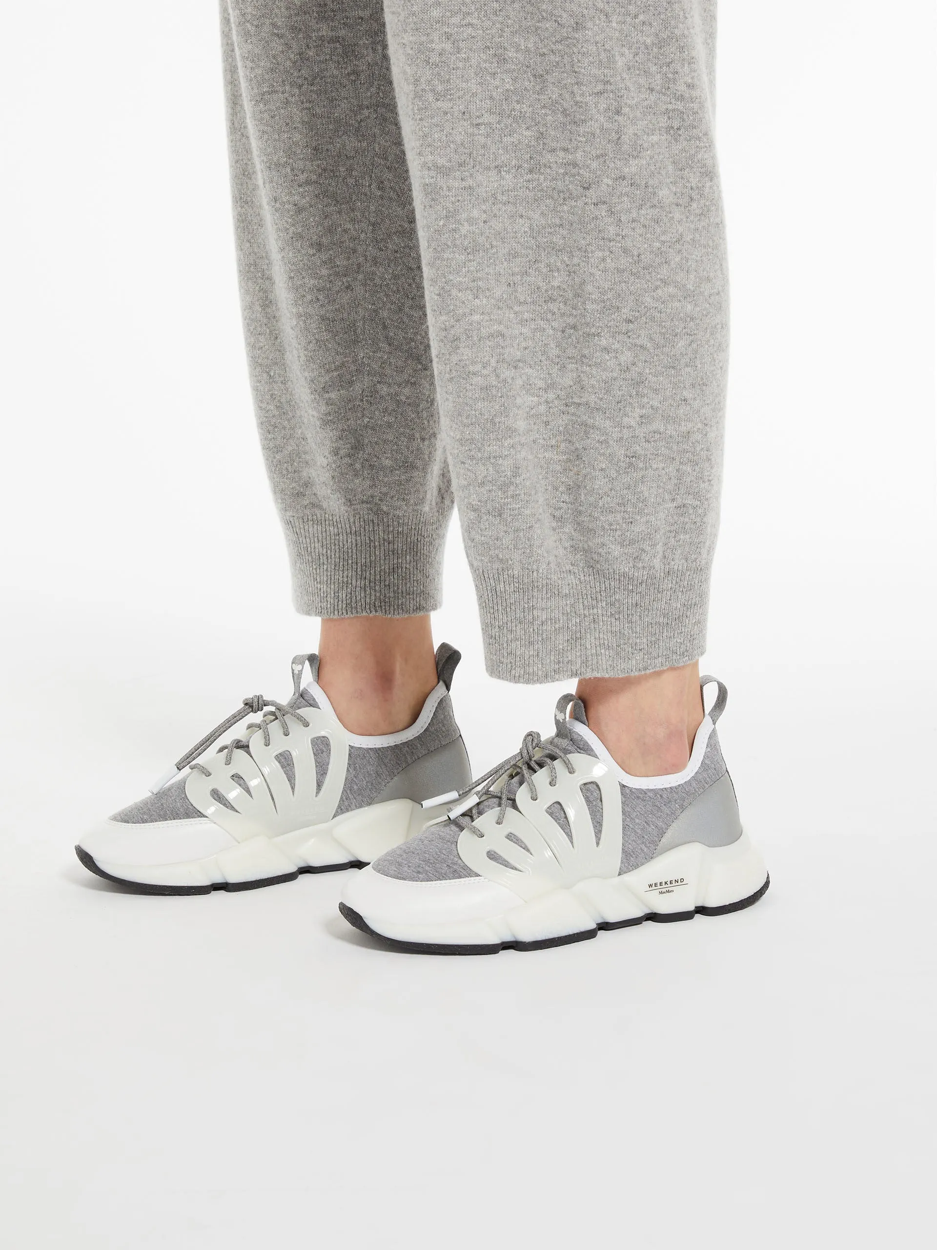 Nylon and jersey sneakers