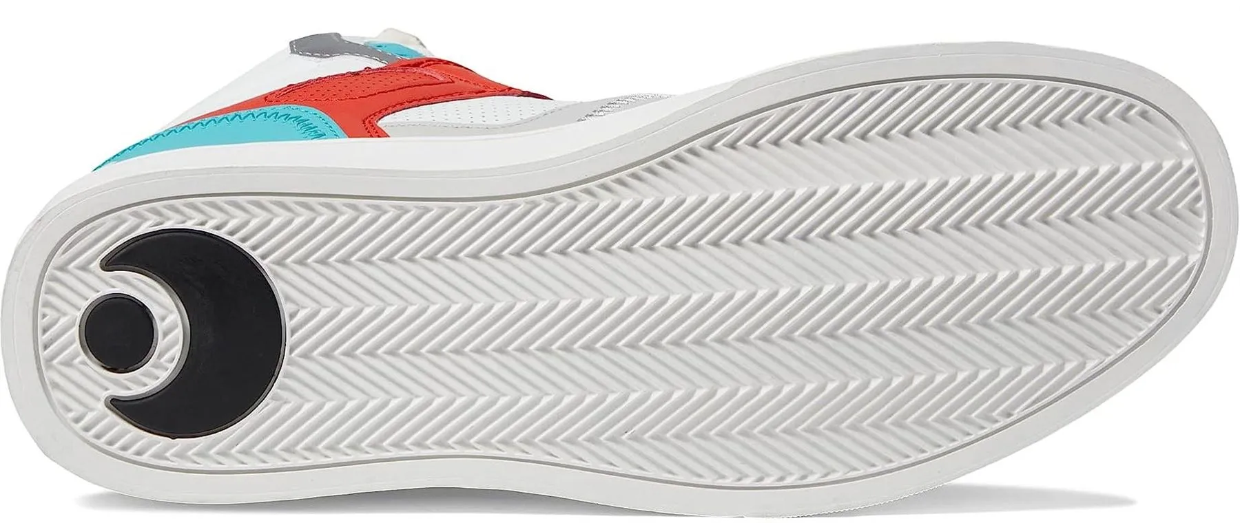 Osiris Clone White Red Cyan Mens Skate Hi Top Trainers