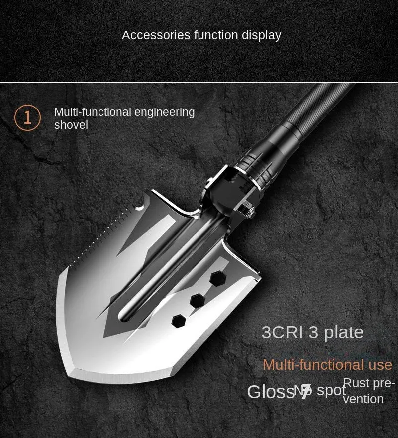 Outdoor Garden Multi-purpose Shovel, Gardening Axe Shovel, Camping Multifunctional Folding Toolkit Gardening Tools and Equipment