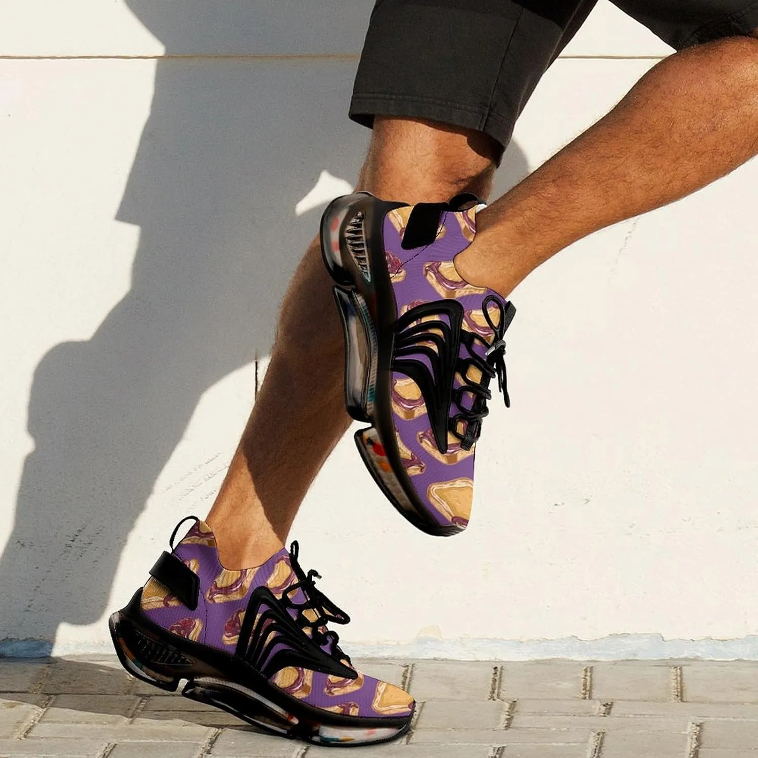Peanut Butter Jelly Breakfast Men's Running Shoes Lightweight Walking Shoe Breathable Sneaker