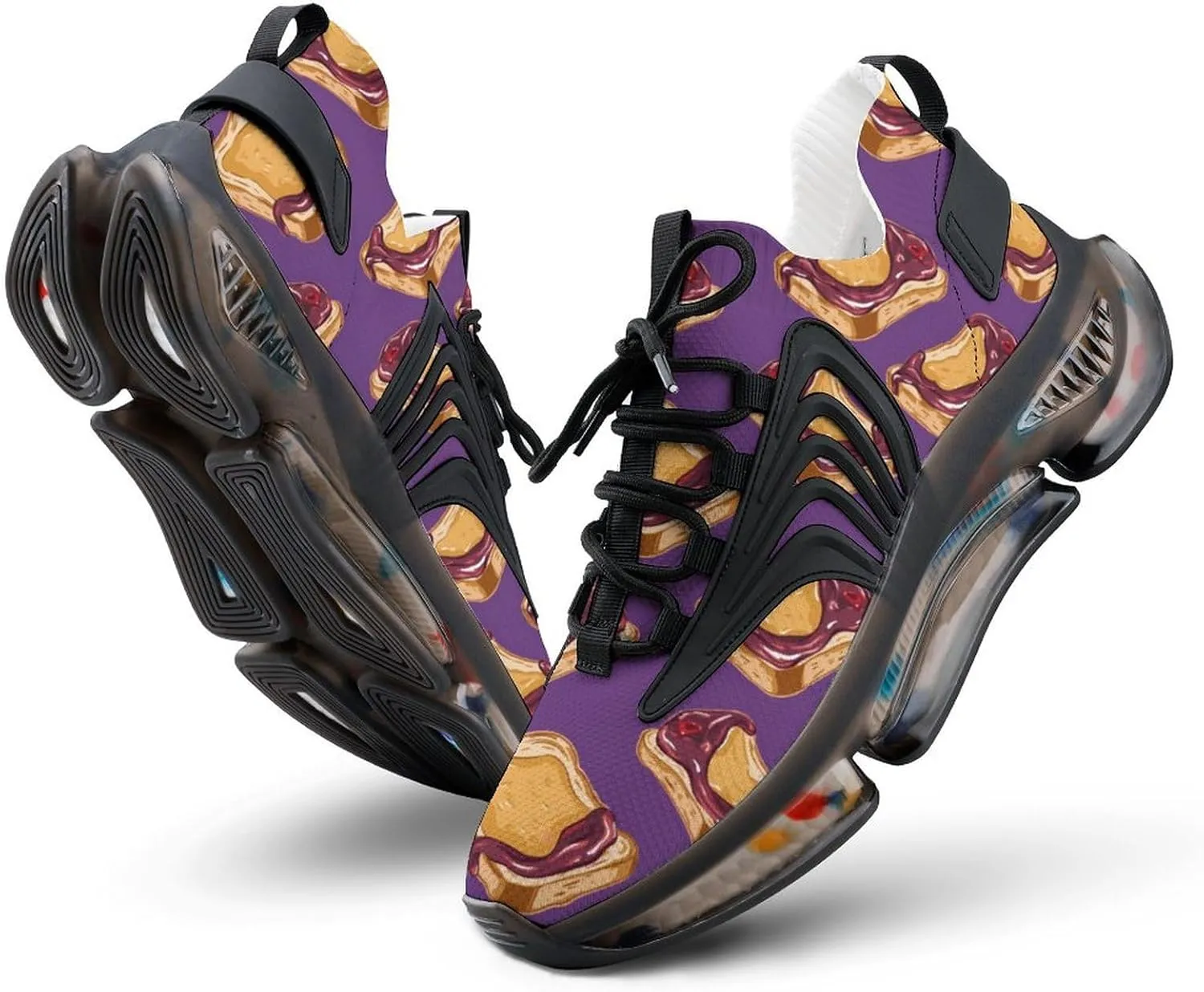 Peanut Butter Jelly Breakfast Men's Running Shoes Lightweight Walking Shoe Breathable Sneaker