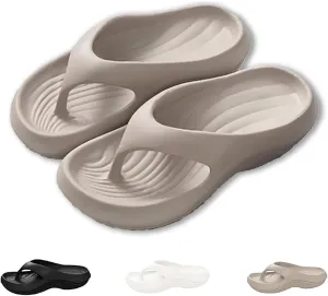 Pillow Arch Support Flip Flops, Sandals for Women,Lightweight Cushioned Shock-Absorbing Flip Flops with Arch Support,Summer Beach Shoes, Non-Slip Walking Sandals