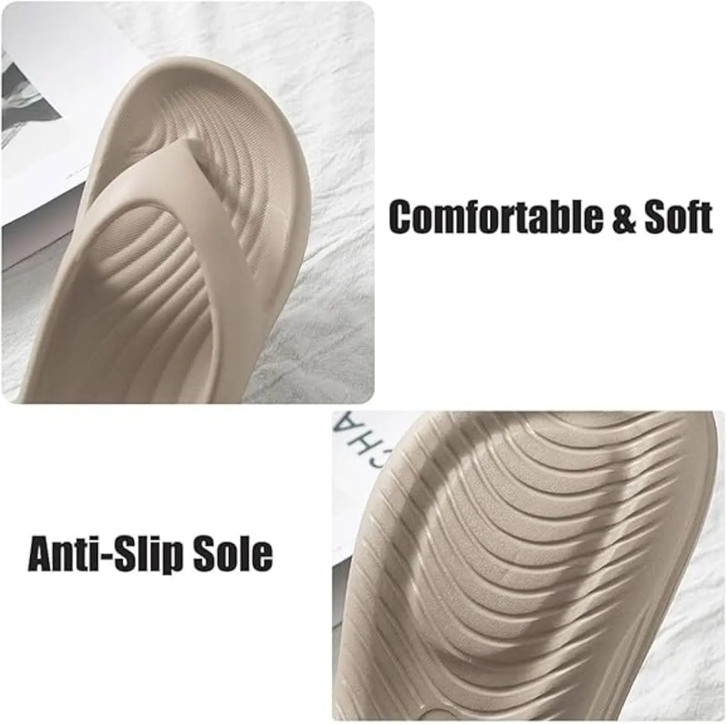 Pillow Arch Support Flip Flops, Sandals for Women,Lightweight Cushioned Shock-Absorbing Flip Flops with Arch Support,Summer Beach Shoes, Non-Slip Walking Sandals