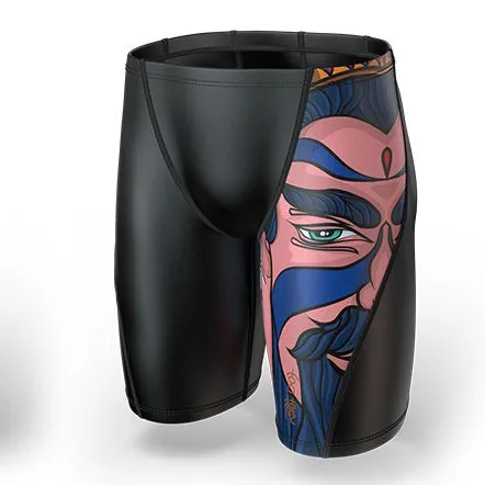 Plus Size & Quick-dry Men's Swimming Trunks with Liu Bei Pattern