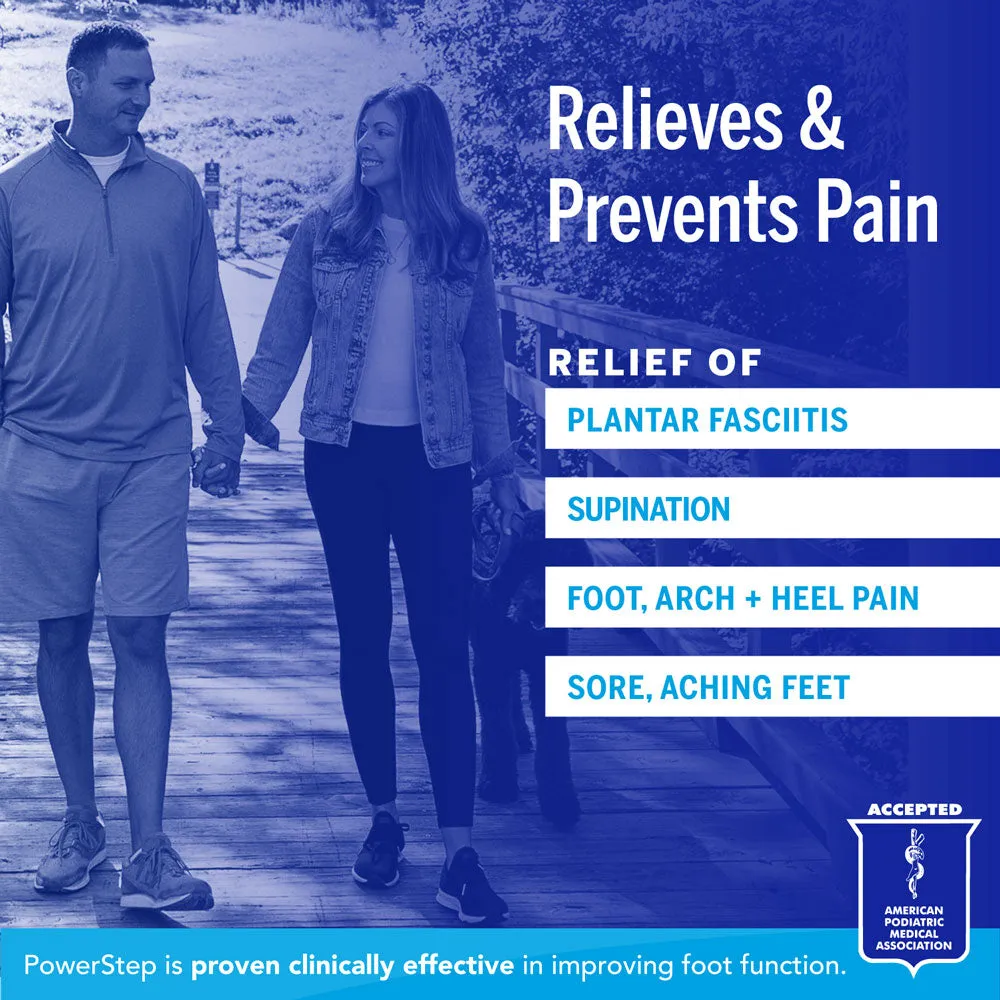 PowerStep Pinnacle High Insoles | High Arch Pain Relief Orthotic, Supination Inserts