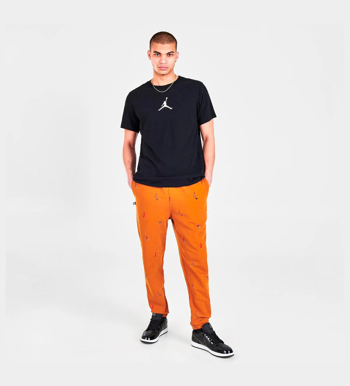 Printed Fleece Jogger Pants