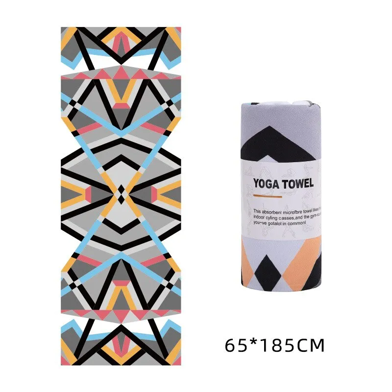Printed Yoga Microfiber Non Slip Sweat Towel for Pilates/Gym/Yoga
