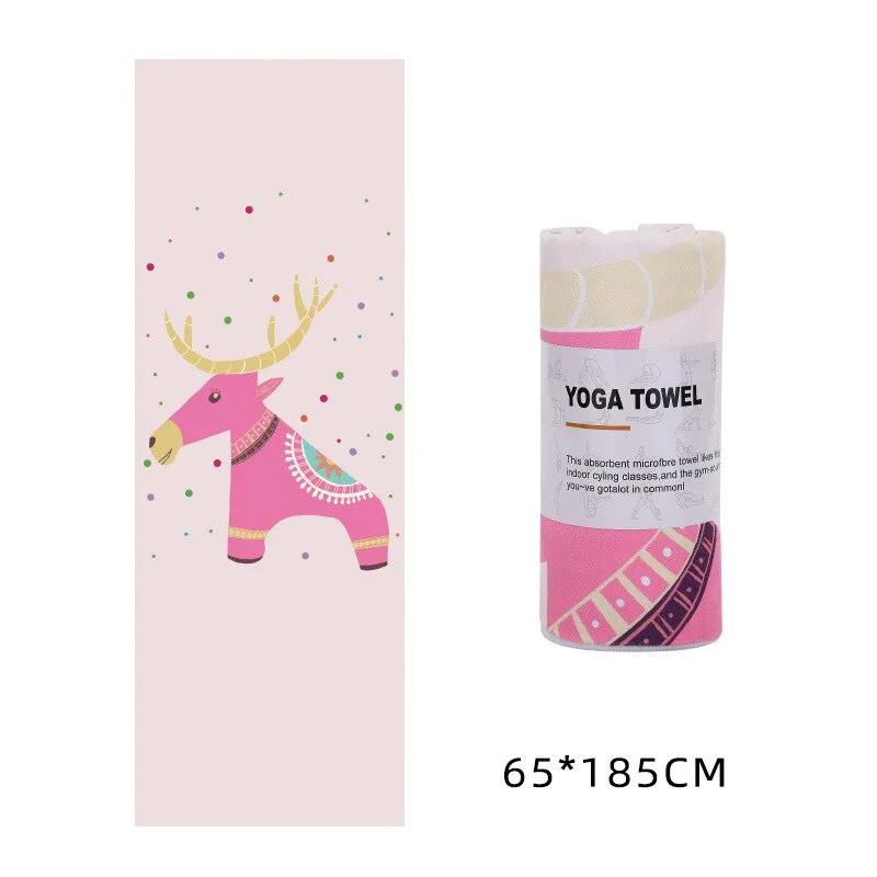 Printed Yoga Microfiber Non Slip Sweat Towel for Pilates/Gym/Yoga