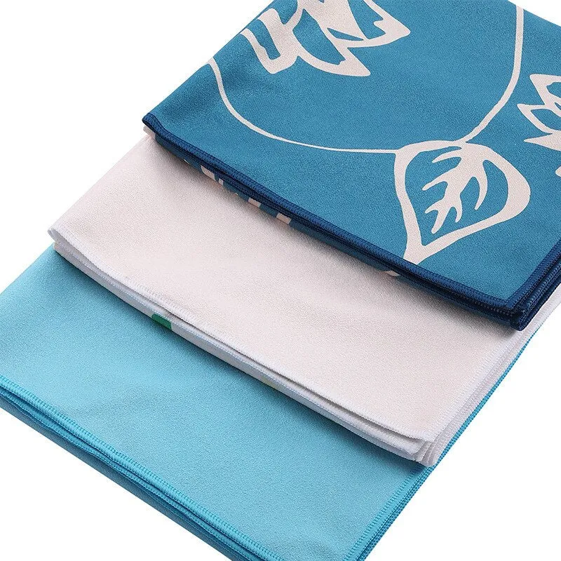 Printed Yoga Microfiber Non Slip Sweat Towel for Pilates/Gym/Yoga