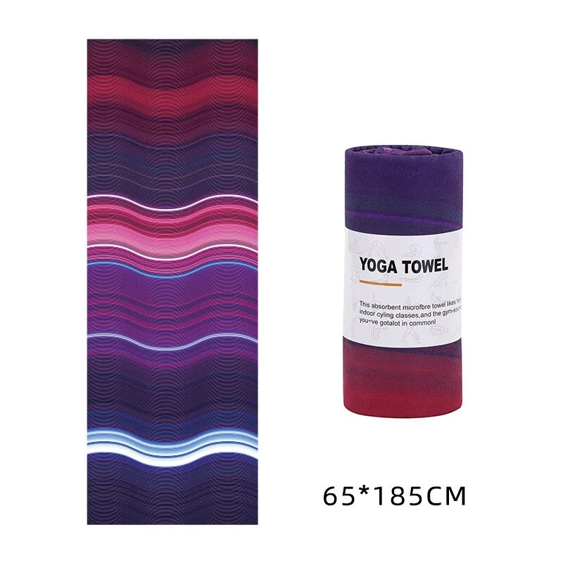Printed Yoga Microfiber Non Slip Sweat Towel for Pilates/Gym/Yoga