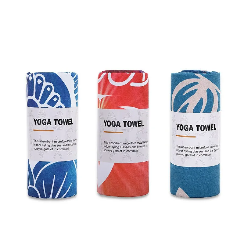 Printed Yoga Microfiber Non Slip Sweat Towel for Pilates/Gym/Yoga