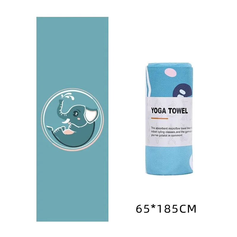 Printed Yoga Microfiber Non Slip Sweat Towel for Pilates/Gym/Yoga