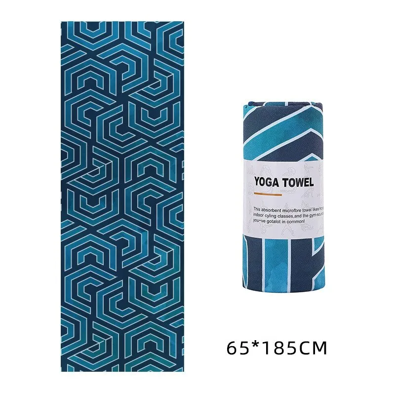 Printed Yoga Microfiber Non Slip Sweat Towel for Pilates/Gym/Yoga