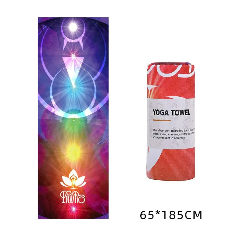 Printed Yoga Microfiber Non Slip Sweat Towel for Pilates/Gym/Yoga