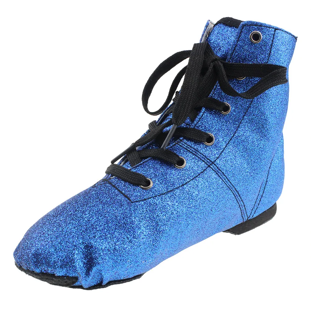 PU Jazz Dance Boots Shinning Shoes Ballet Practise Flats