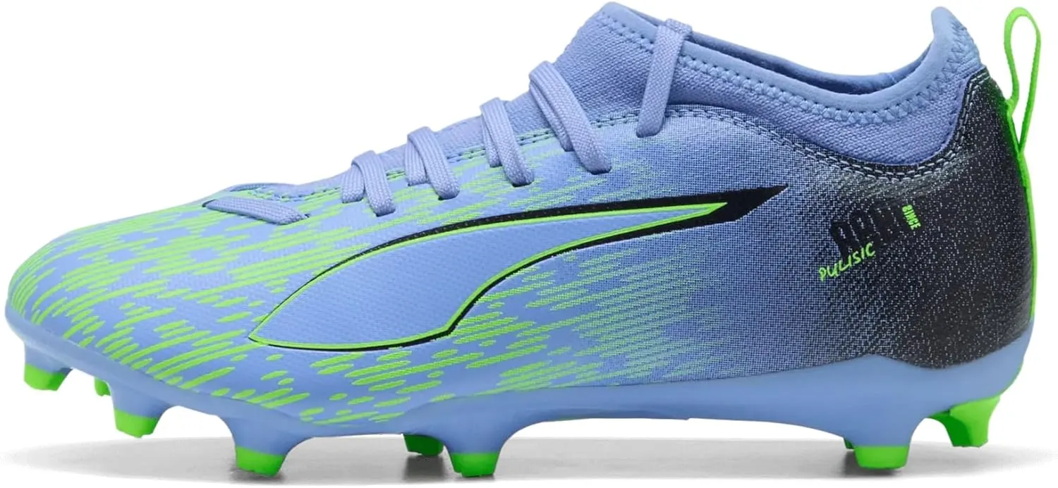 Puma Ultra 5 Match Chasing The Dream Youth FG/AG Soccer Shoes - Inspired by Christian Pulisic - Acceleration, Traction, Stability (Elektro Purple/Green Glare/Black, US Footwear Size System, Little Kid, Numeric, Medium, 2.5)