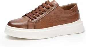 Qidordour Welford Men's Casual Skate Shoes Fashion Leather Walking Shoes