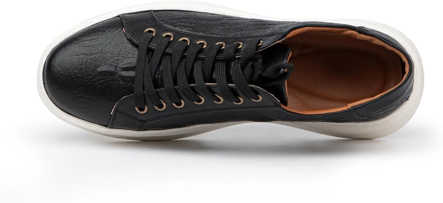 Qidordour Welford Men's Casual Skate Shoes Fashion Leather Walking Shoes