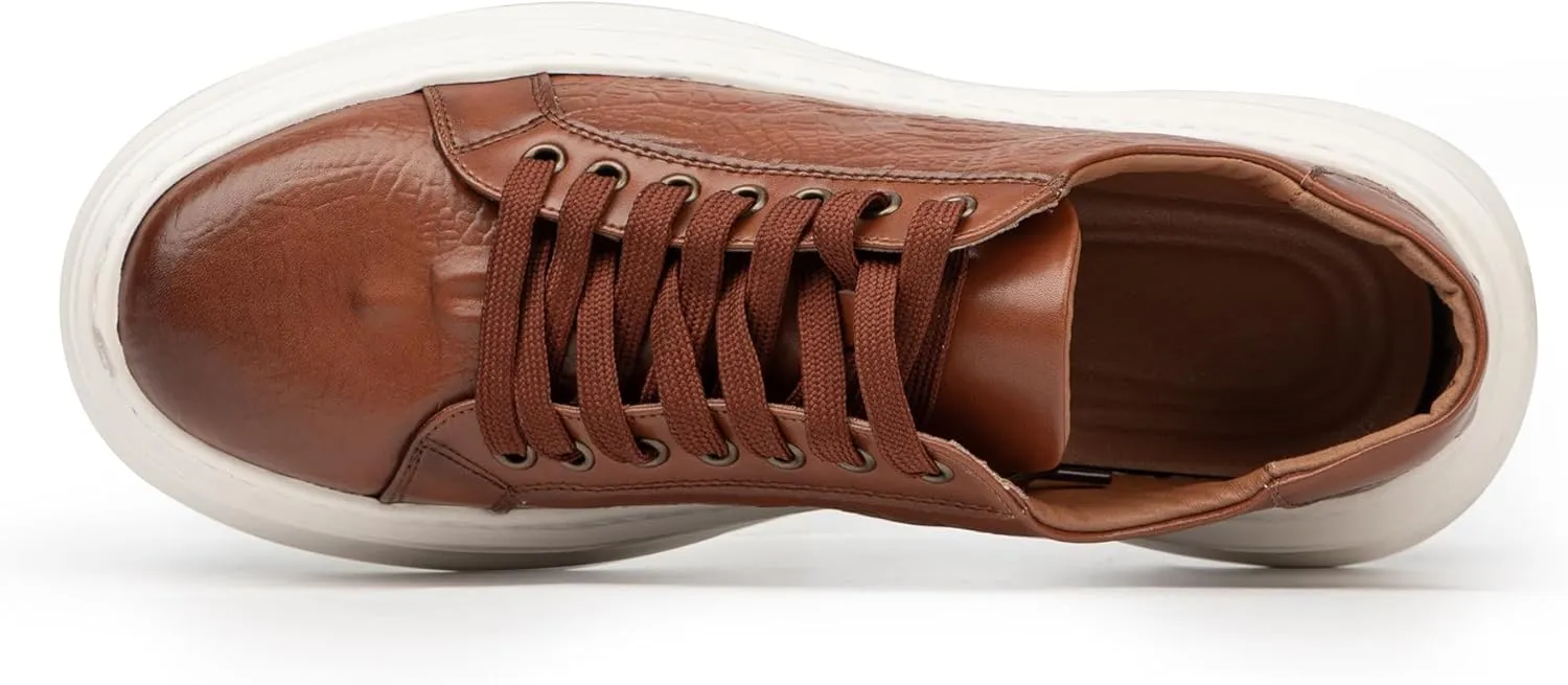 Qidordour Welford Men's Casual Skate Shoes Fashion Leather Walking Shoes