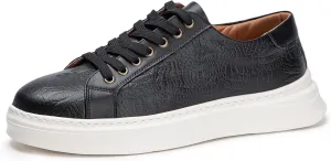 Qidordour Welford Men's Casual Skate Shoes Fashion Leather Walking Shoes