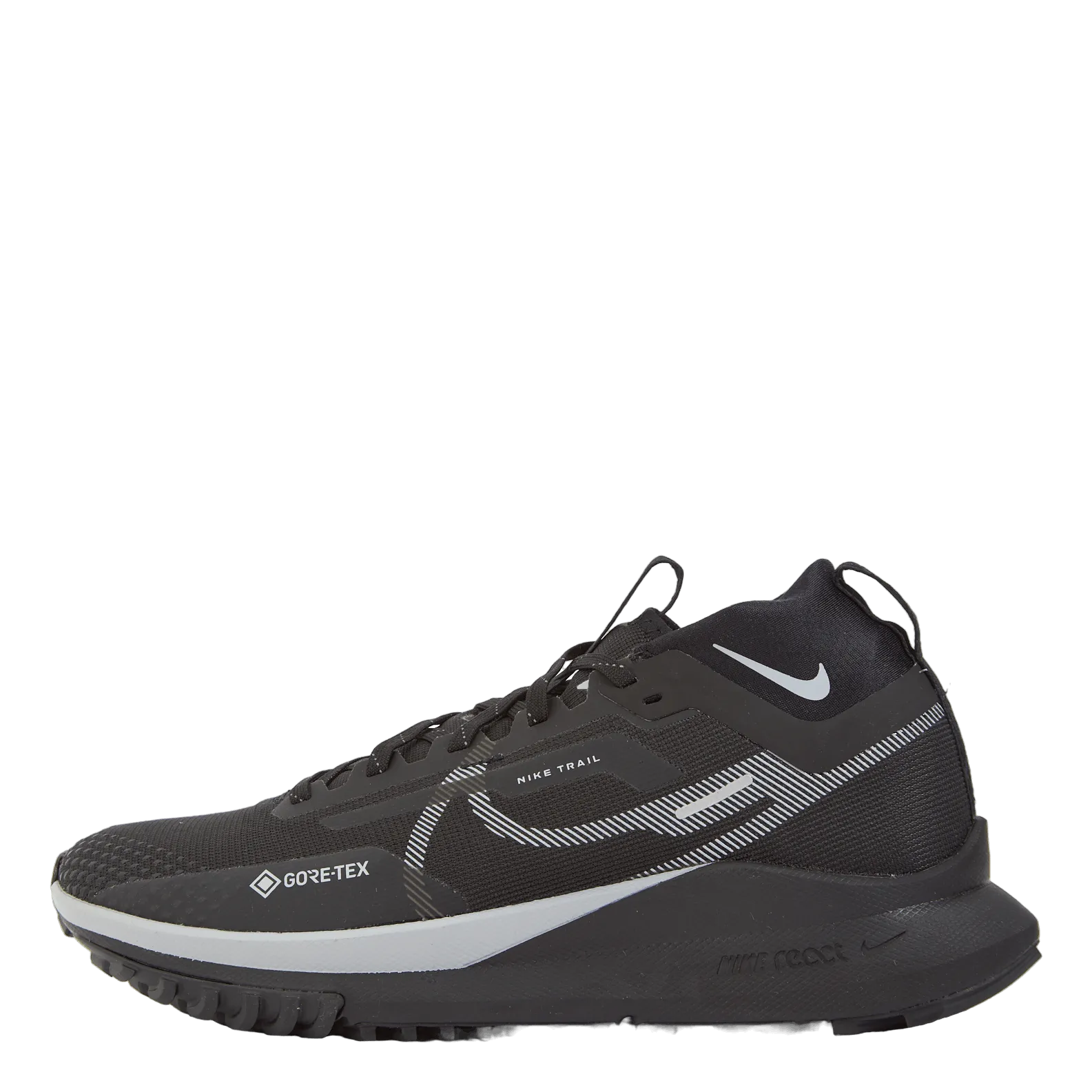 React Pegasus Trail 4 GORE-TEX Men's Waterproof Trail Running Shoes BLACK/WOLF GREY-REFLECT SILVER