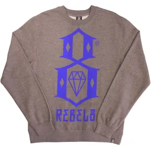 Rebel8 Logo Sweatshirt Gun Metal Heather