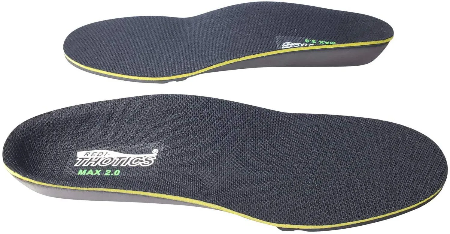 Redi-Thotics Max Orthotic Insoles for Plantar Fasciitis - Support for Tired, Aching Arches and Feet