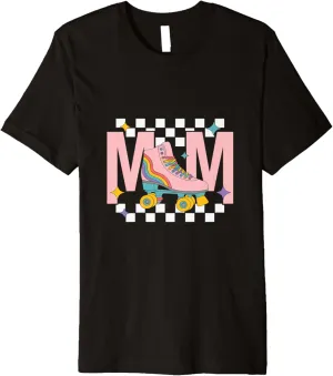Retro Roller Skate Shoes Mom Roller Skating Premium T-Shirt