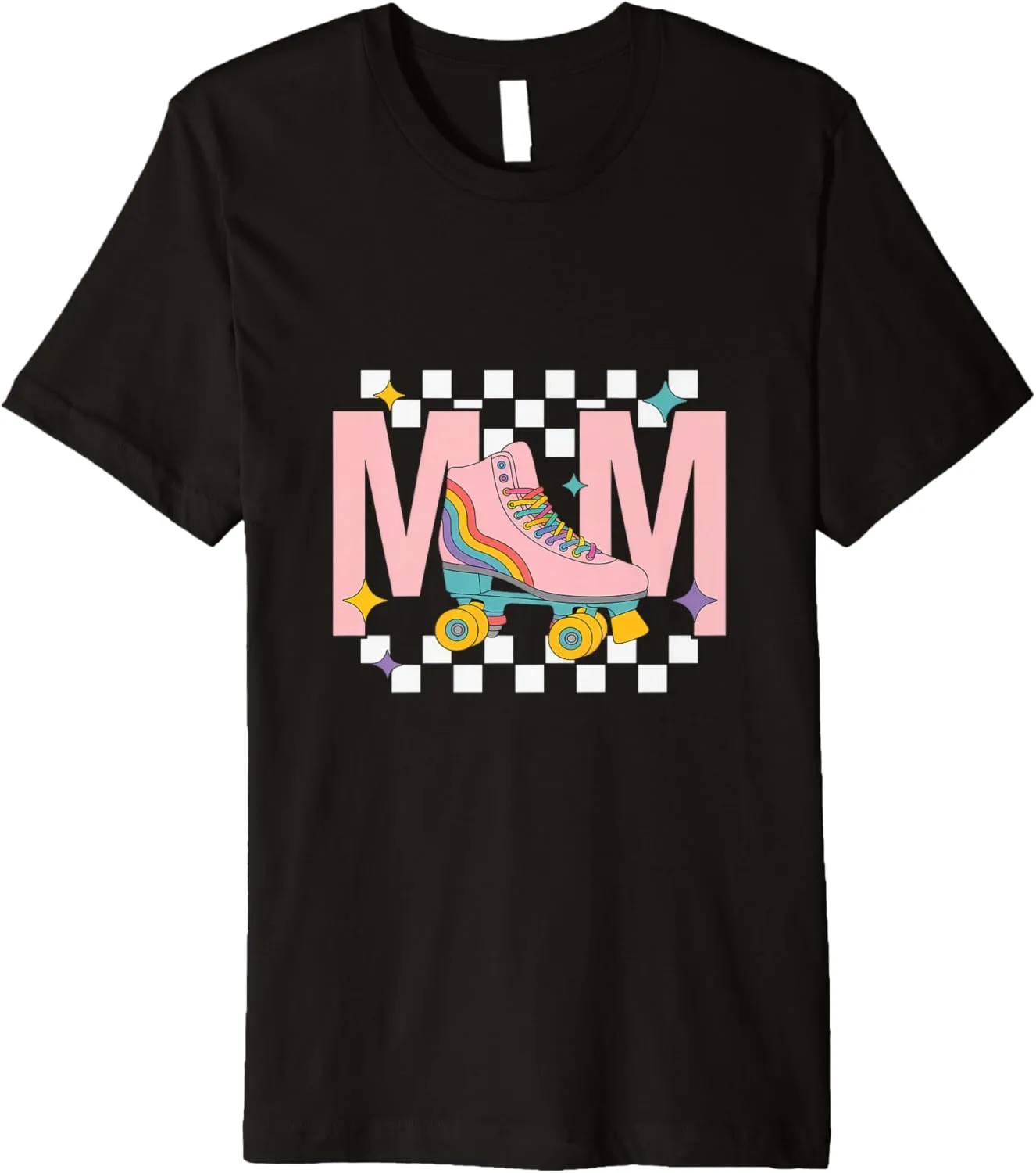Retro Roller Skate Shoes Mom Roller Skating Premium T-Shirt