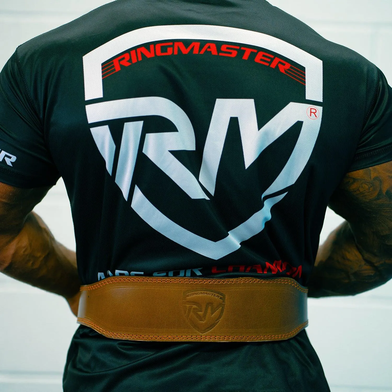 RingMaster Sports Genuine Leather Weight Lifting Gym Belt 4"