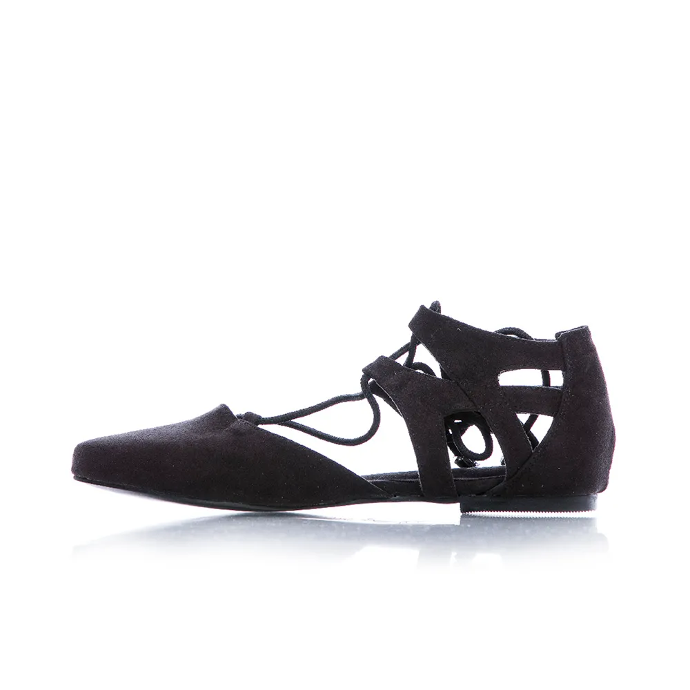 Rosalina - Pointed Closed Toe Flat Dance Sandals (Street Sole)