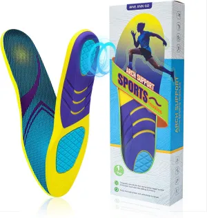Running Athletic Insoles for Men & Women - Shock Absorbing Insoles,Sports Inserts - Comfort Cushions Inserts for Hiking Walking Hockey Tennis Basketball(Women’s 7-9.5/Men’s 6-8.5)