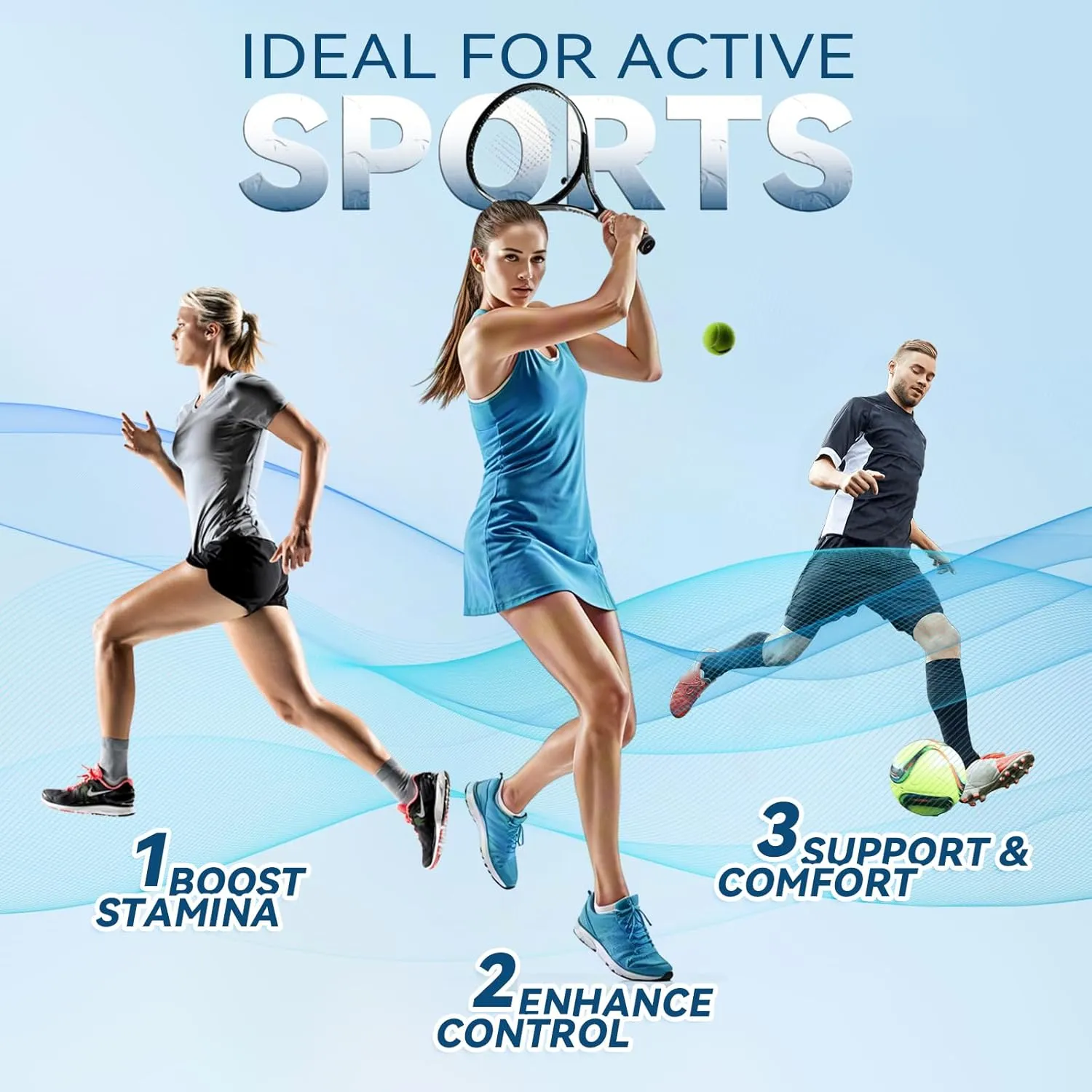 Running Athletic Insoles for Men & Women - Shock Absorbing Insoles,Sports Inserts - Comfort Cushions Inserts for Hiking Walking Hockey Tennis Basketball(Women’s 7-9.5/Men’s 6-8.5)