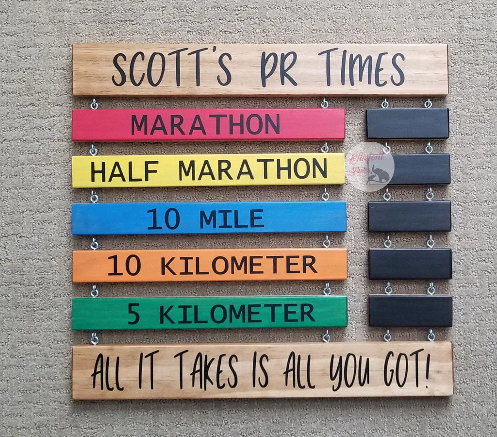 Running PR Time Display Running Personal Record ©
