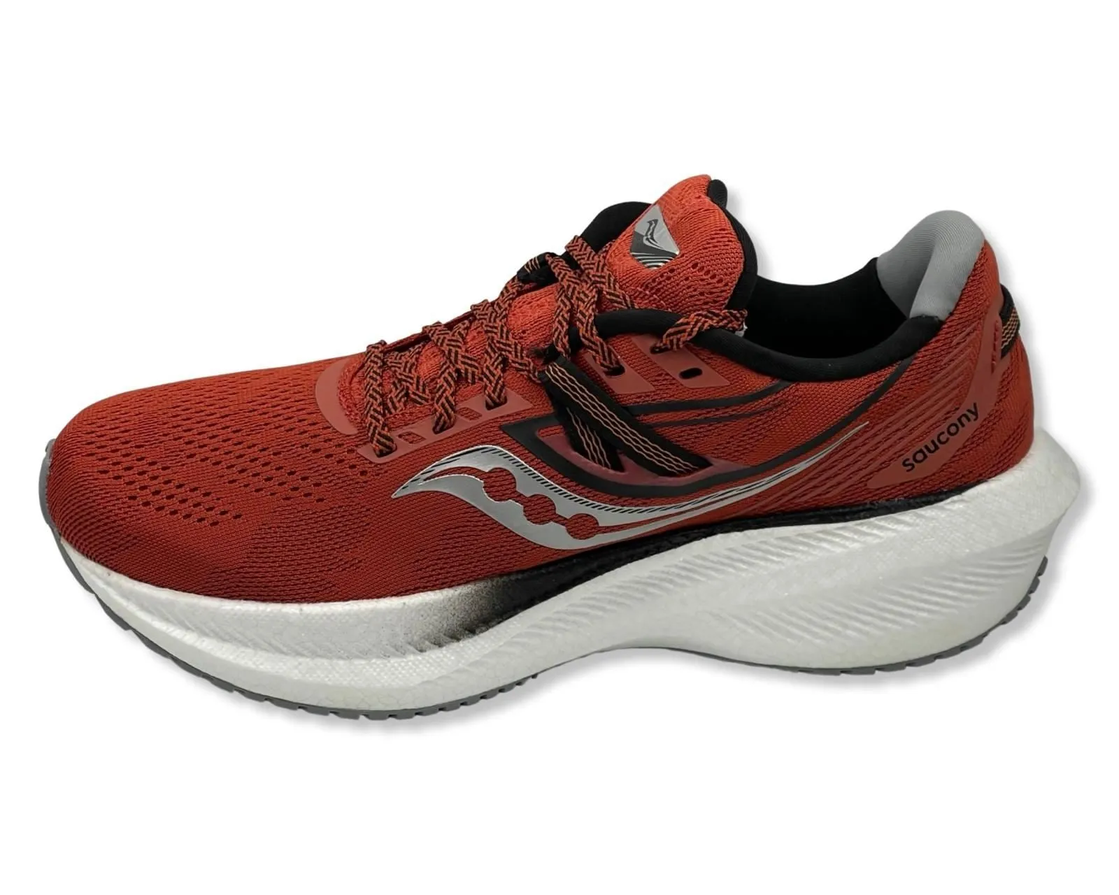 SAUCONY Triumph 20 Running Shoes In Lava\Fossil For Men's