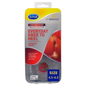Scholl In-Balance Everyday Knee To Heel Orthotic Insole Small Size 4.5 - 6.5