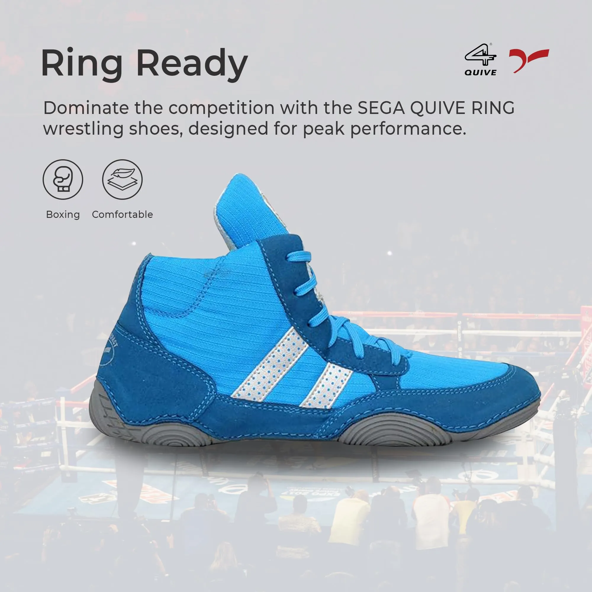 SEGA QUIVE RING High Top Pro Wrestling & Boxing Shoes