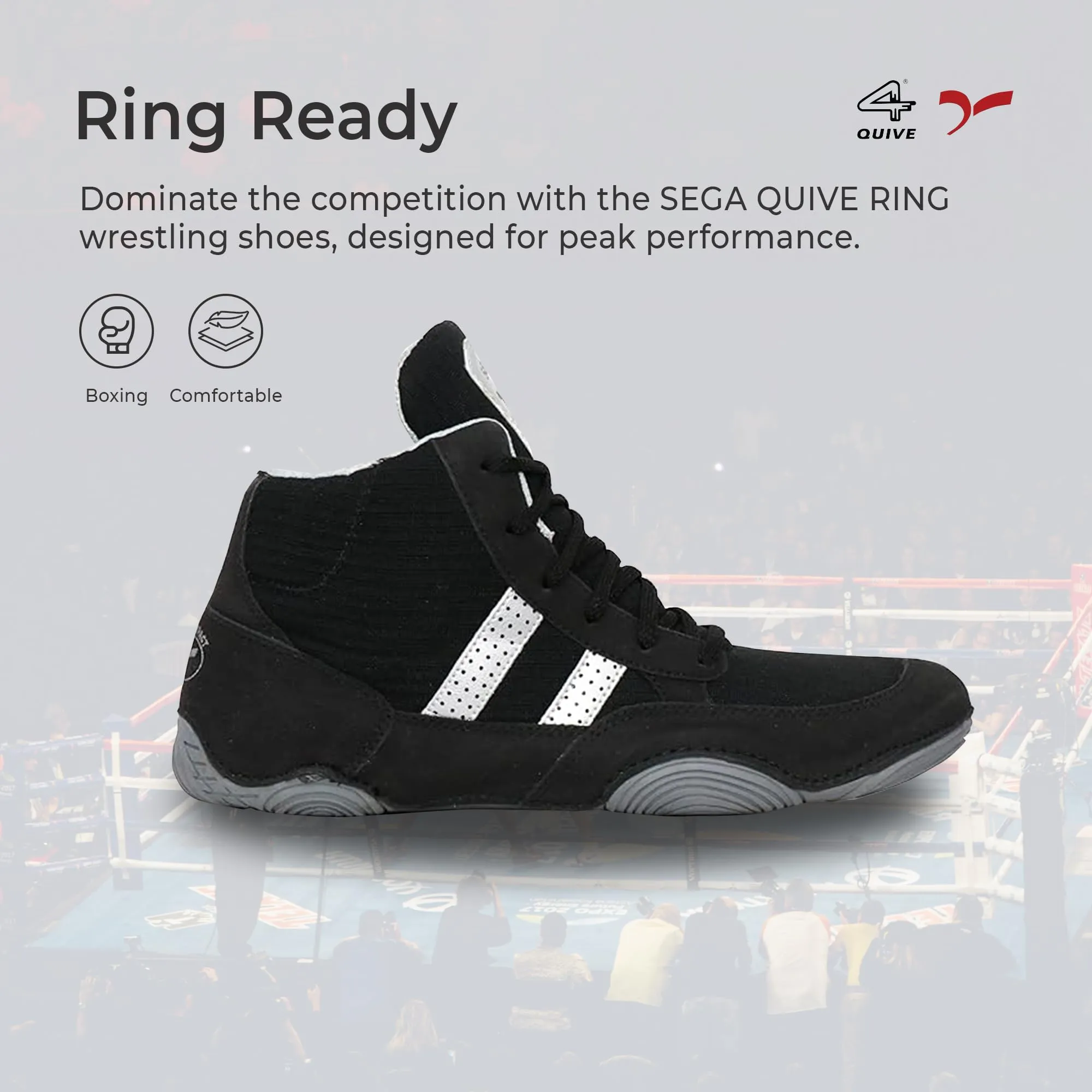 SEGA QUIVE RING High Top Pro Wrestling & Boxing Shoes