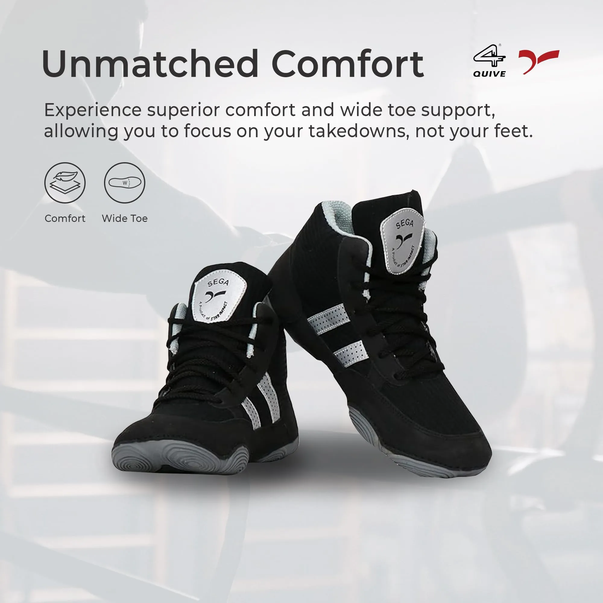 SEGA QUIVE RING High Top Pro Wrestling & Boxing Shoes