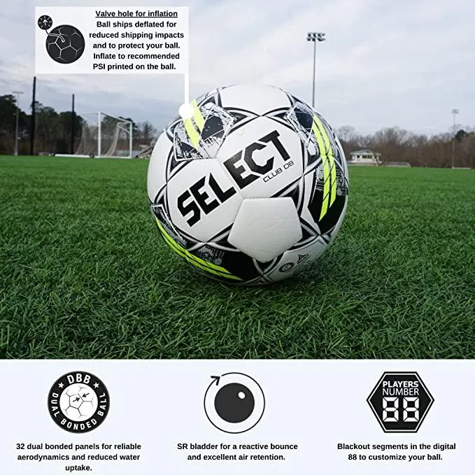 Select Bundle of 10 Viking DB V22 Soccer Ball White/Yellow/Black Size 5 NFHS,NCAA Approved