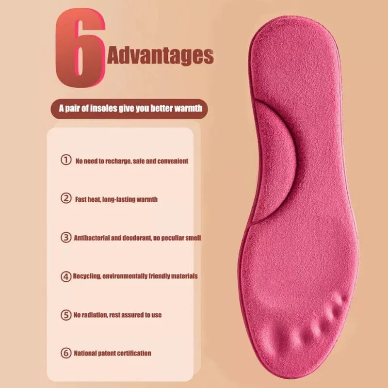 Self-Heated Memory Foam Thermal Insoles For Winter (4pcs)