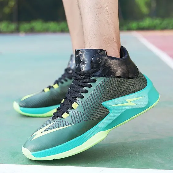 Shock-absorbing Lightning Logo Basketball Shoes