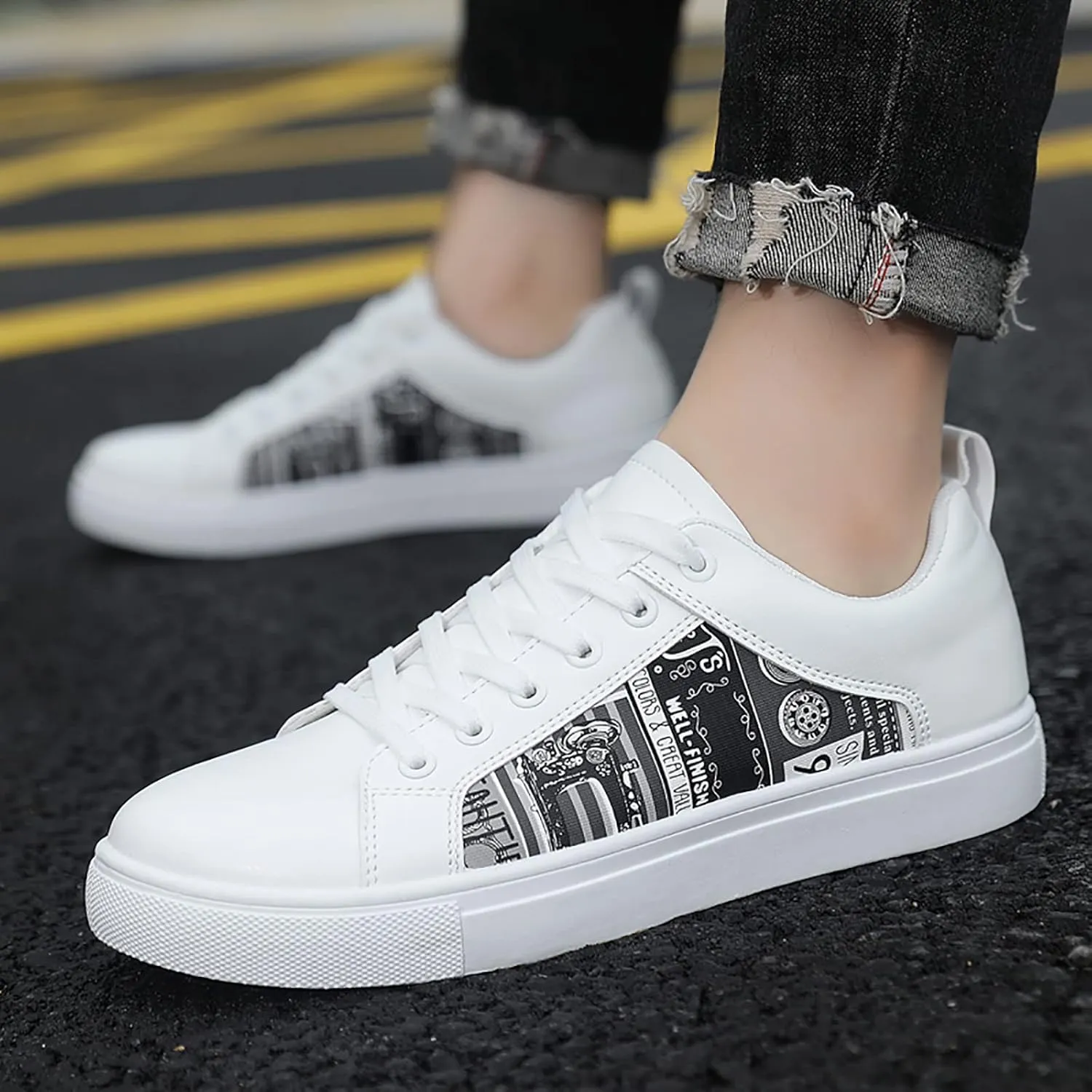 Shoes for Men Shoes for Men Black Slip on Lightweight Breathable Fashion Sneakers Casual Sneakers for Men