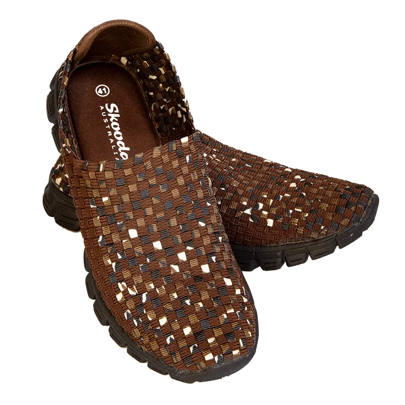 Skooda Brown Speckle Slip on leisure and water shoes