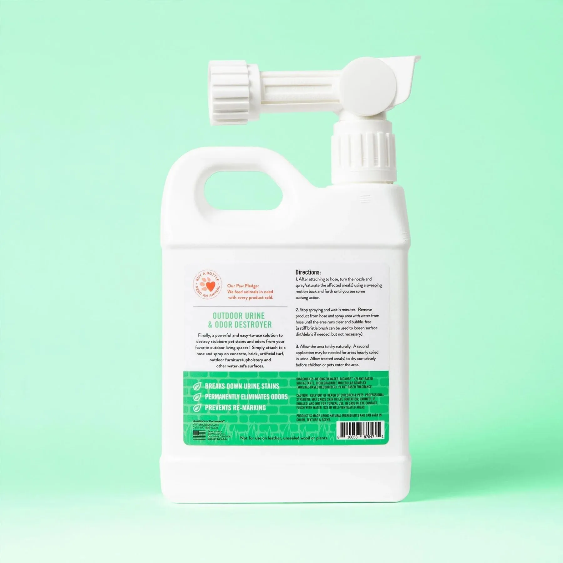 Skout's Honor Urine & Odor Destroyer, Concrete & Turf, 32 oz