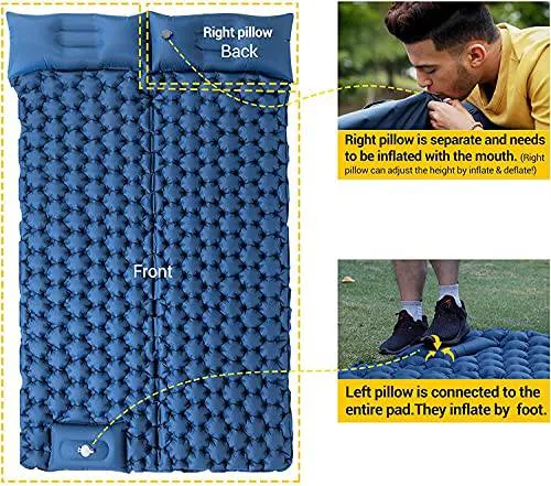 Sleeping Pad for Camping,Inflatable Camping Pad with Foot Press for Single