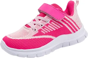 Sneakers for Girls Athletic Sport Lightweight Kids Running Shoes Breathable Strap Unisex for Little Kid Big Kid Non-Slip