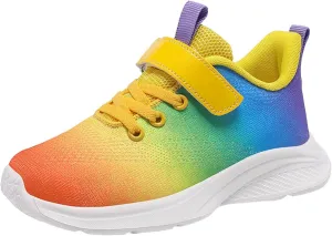 Sneakers for Girls Tennis Running Shoes for Kids with Hook and Loop Athletic Sports Gym Lightweight Casual Walking Sneakers