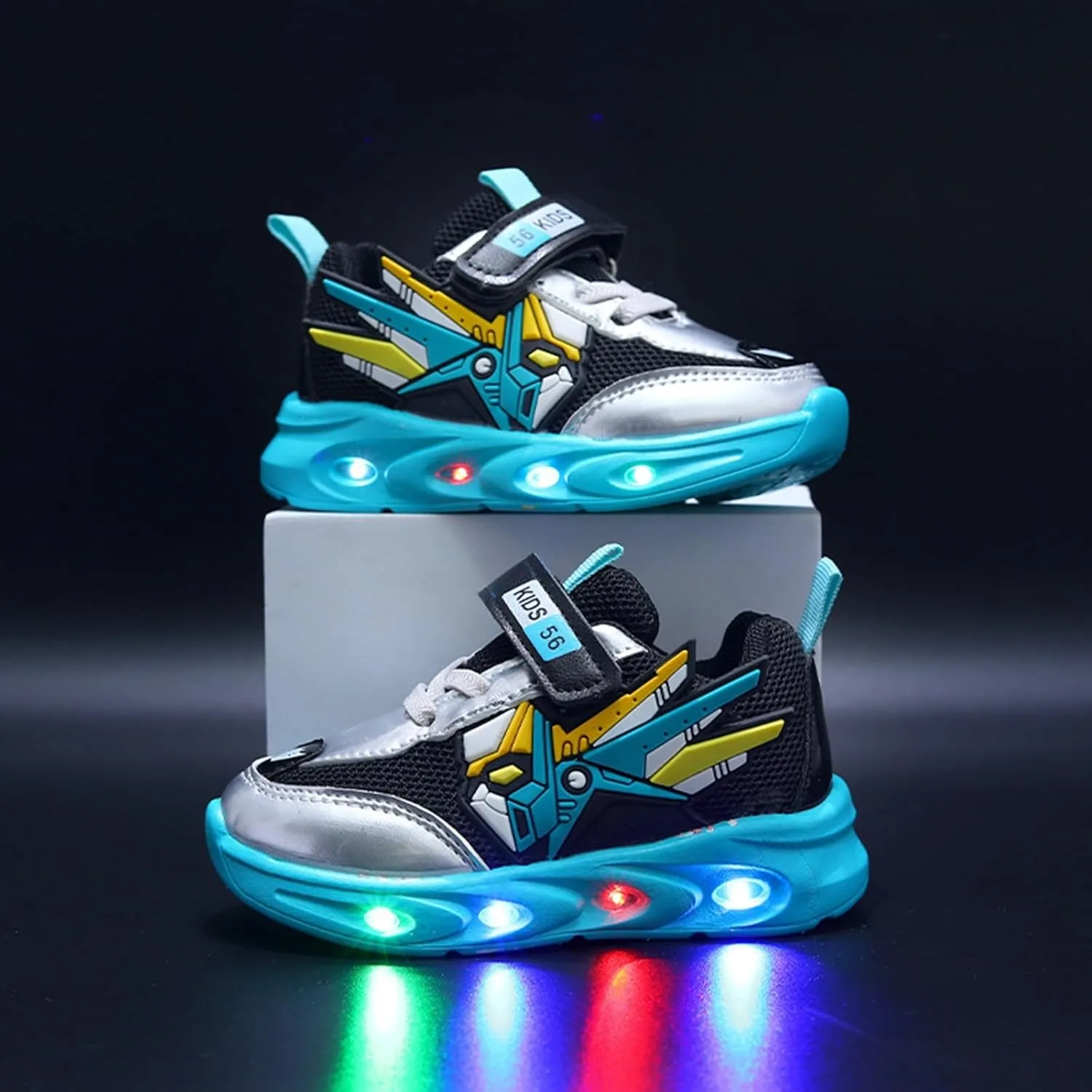 Sneakers for Girls Tennis Shoes LED Light Up Sneakers for Kids Athletic Running Shoes Breathable Walking Shoes