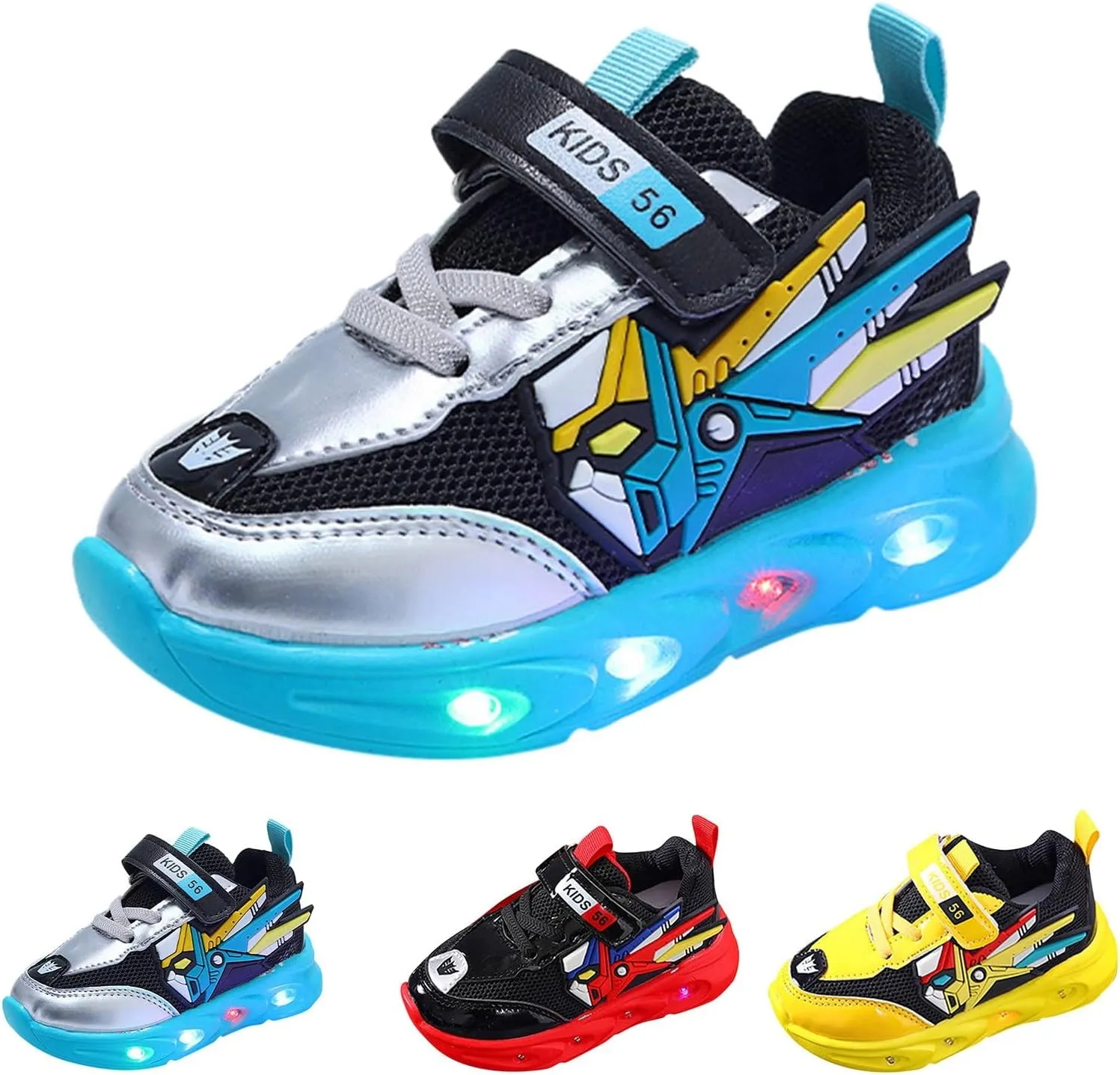 Sneakers for Girls Tennis Shoes LED Light Up Sneakers for Kids Athletic Running Shoes Breathable Walking Shoes